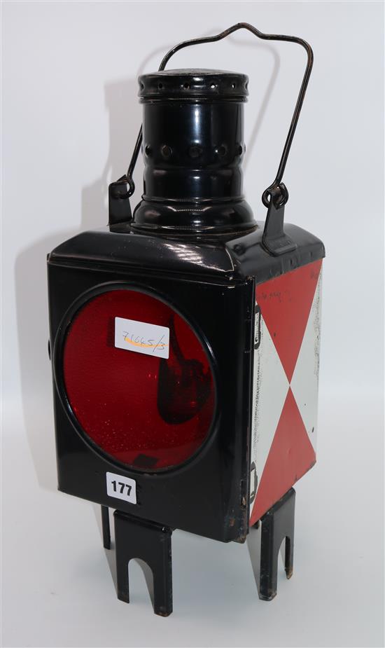 German railway lamp